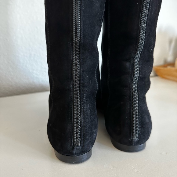 Oscar de la renta - black suede knee high boots size 7 1/2 - Picture 6 of 14